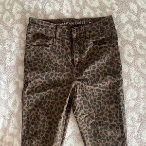Super high rise cheetah jeans!
